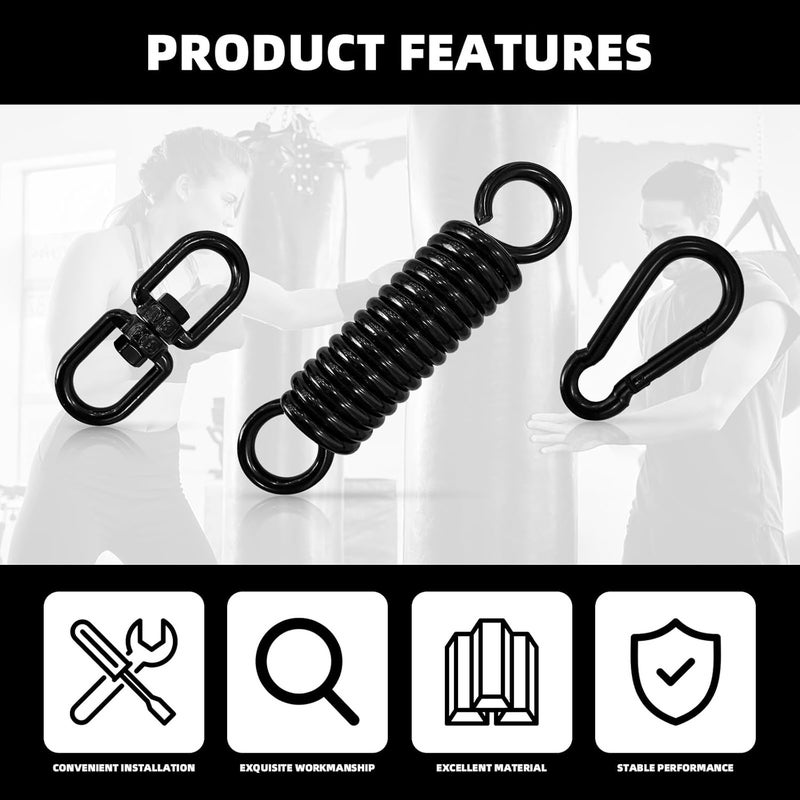 GLSJA Heavy Bag Spring Punching Bag Hanging Kit with Swivel & 2 Carabiners, 360° Rotational Heavy Duty Punching Bag Hanger Mount Accessory for Boxing Bag, Heavy Bag, Gym Swing, Trapeze - Image 5